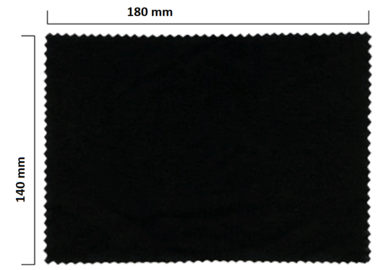 Handričku na okuliare z mikrovlákna jednofarebný - čierny 140x180